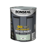Ronseal 10 Year Weatherproof Wood Paint Satin Spring Green 750ml